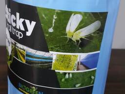 Голубые клеевые рулонные ловушки 15смх100м