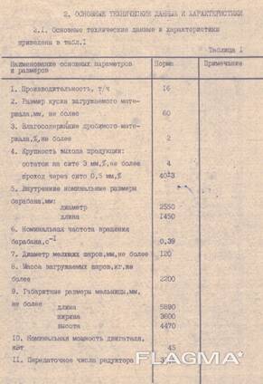 Мельница шаровая МШ 2,55 х 1,45.