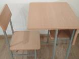 Школьный стол и стулья, письменный рабочий стол, для компьютера, лофт мебель. - фото 3