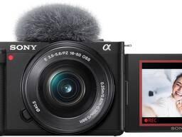 Sony - Alpha ZV-E10 Kit Mirrorless Vlog Camera with 16-50mm Lens - Black